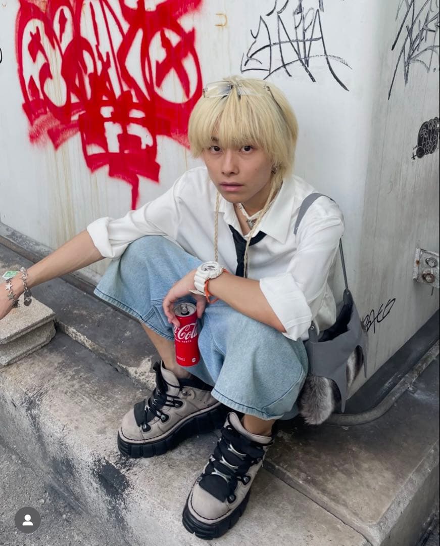 NEW ROCK ニューロック ボリュームソールブーツ あおばくん着用 - メルカリ