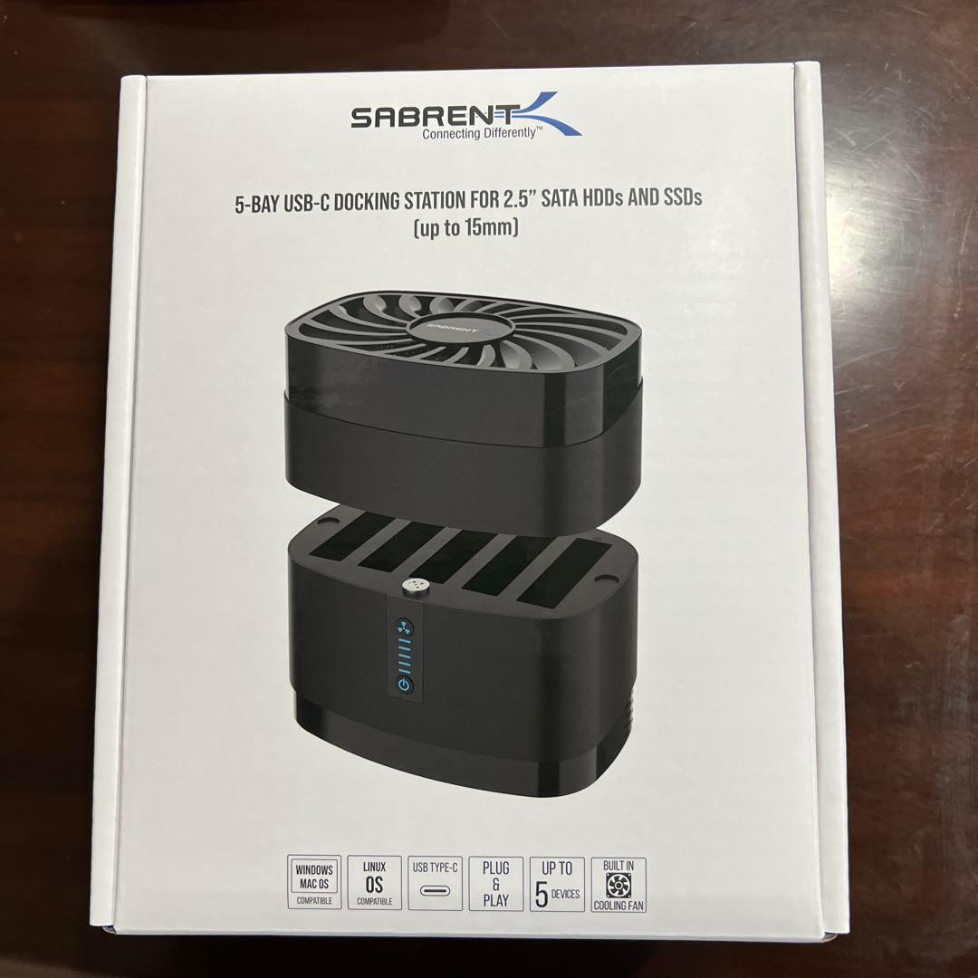 SABRENT 5-BAY USB-Cドッキングステーション DS-5R15 5-Bay USB-C Docking Station for 2.5” SATA HDDs and SSDs - Sabrent