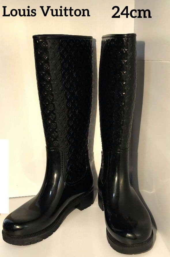 ★美品★ ルイヴィトン モノグラム レインブーツ 長靴 レディース 黒　24cm 楽天市場】LOUIS VUITTON ルイヴィトン スプラッシュ ライン