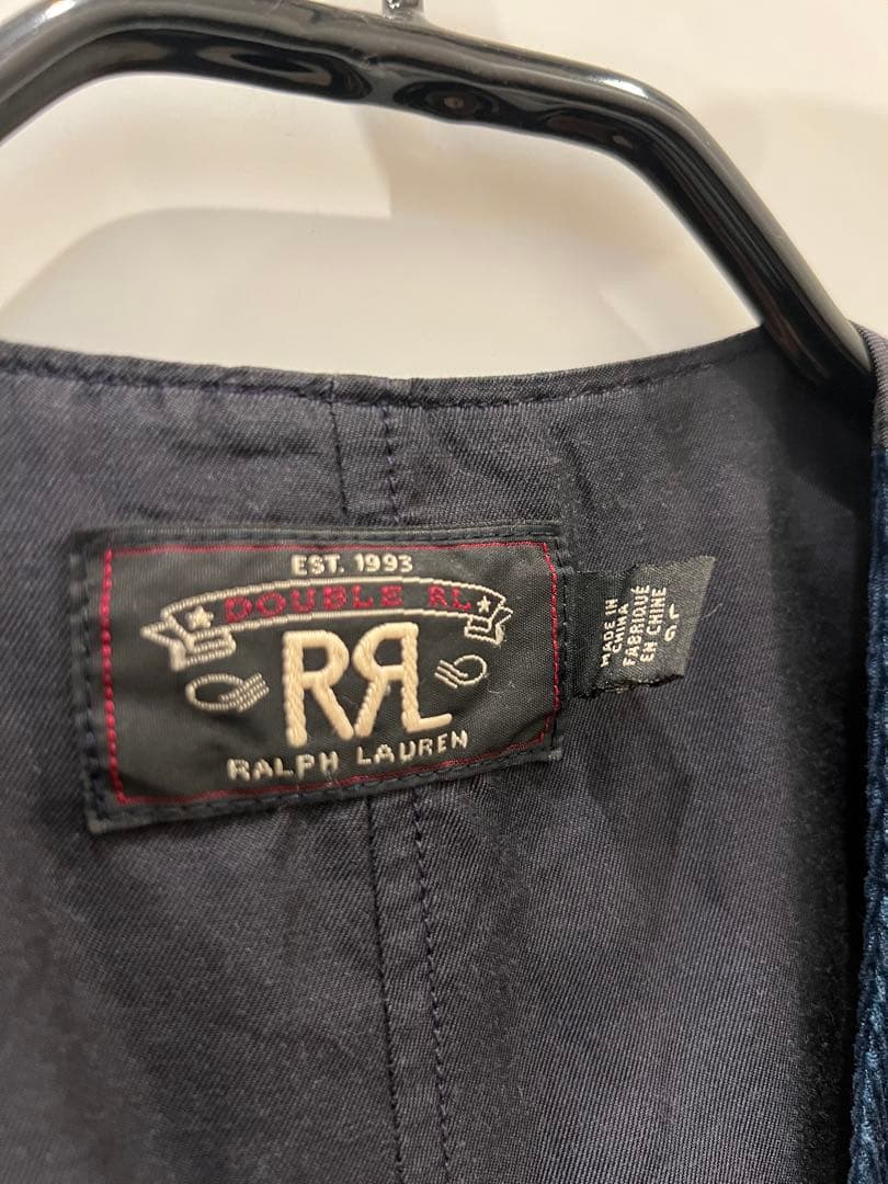 《希少／サイズL》RRL／Ralph Lauren／ネイビー コーデュロイベスト