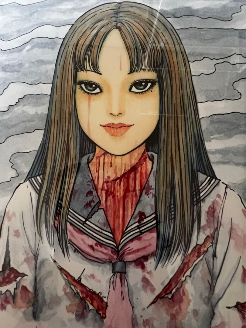 伊藤潤二 額付き複製原画 富江 100枚限定 正規品 直筆サイン入り