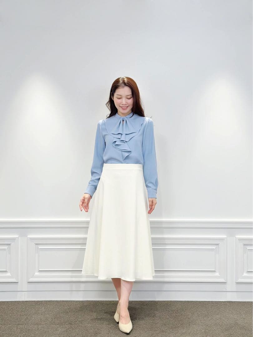 （専用　すずらんさん）エムプルミエ　リボンタイラッフルフリルブラウス MA*RS】サテンリボン付きフリルブラウス - ピンク size-F | 地雷系