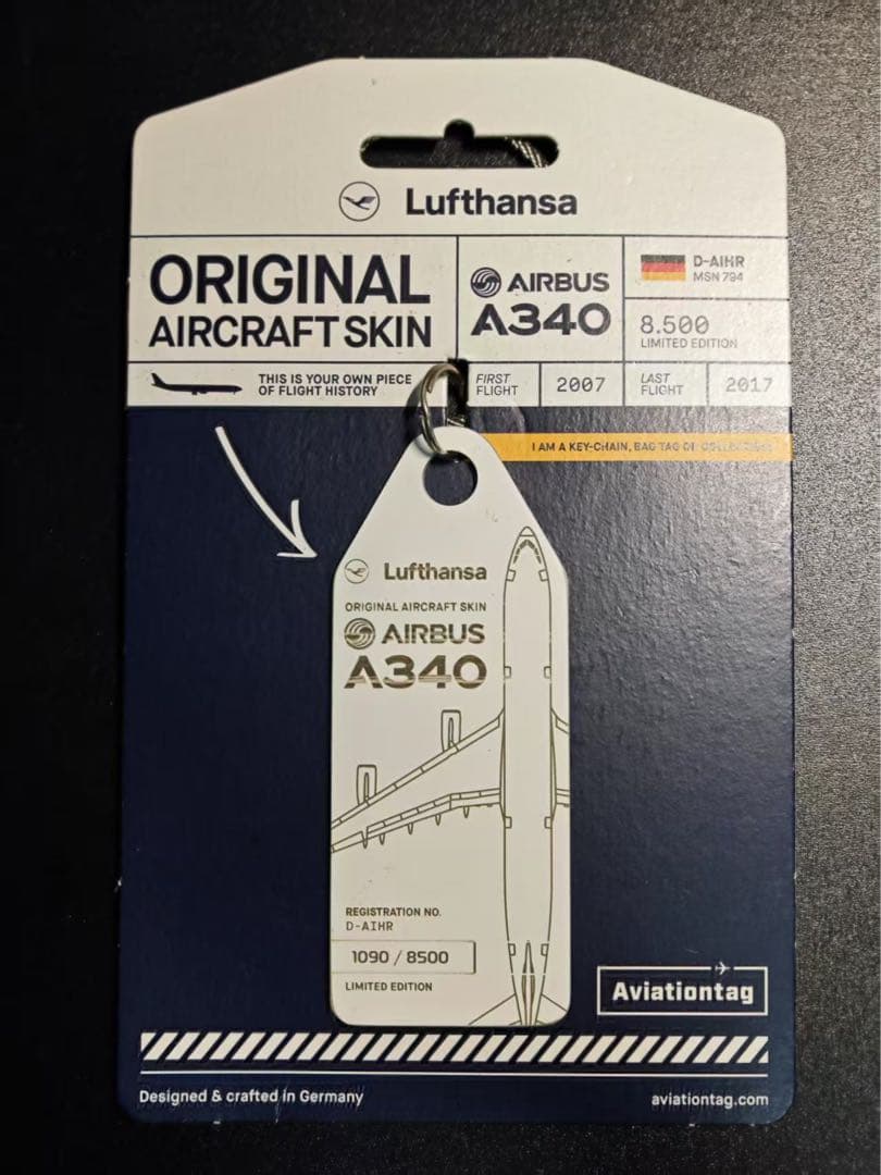 LH ルフトハンザ航空 Aviationtag A340-600 白色 Lufthansa Airbus A340 - D-AIHR Weiß kaufen – Aviationtag