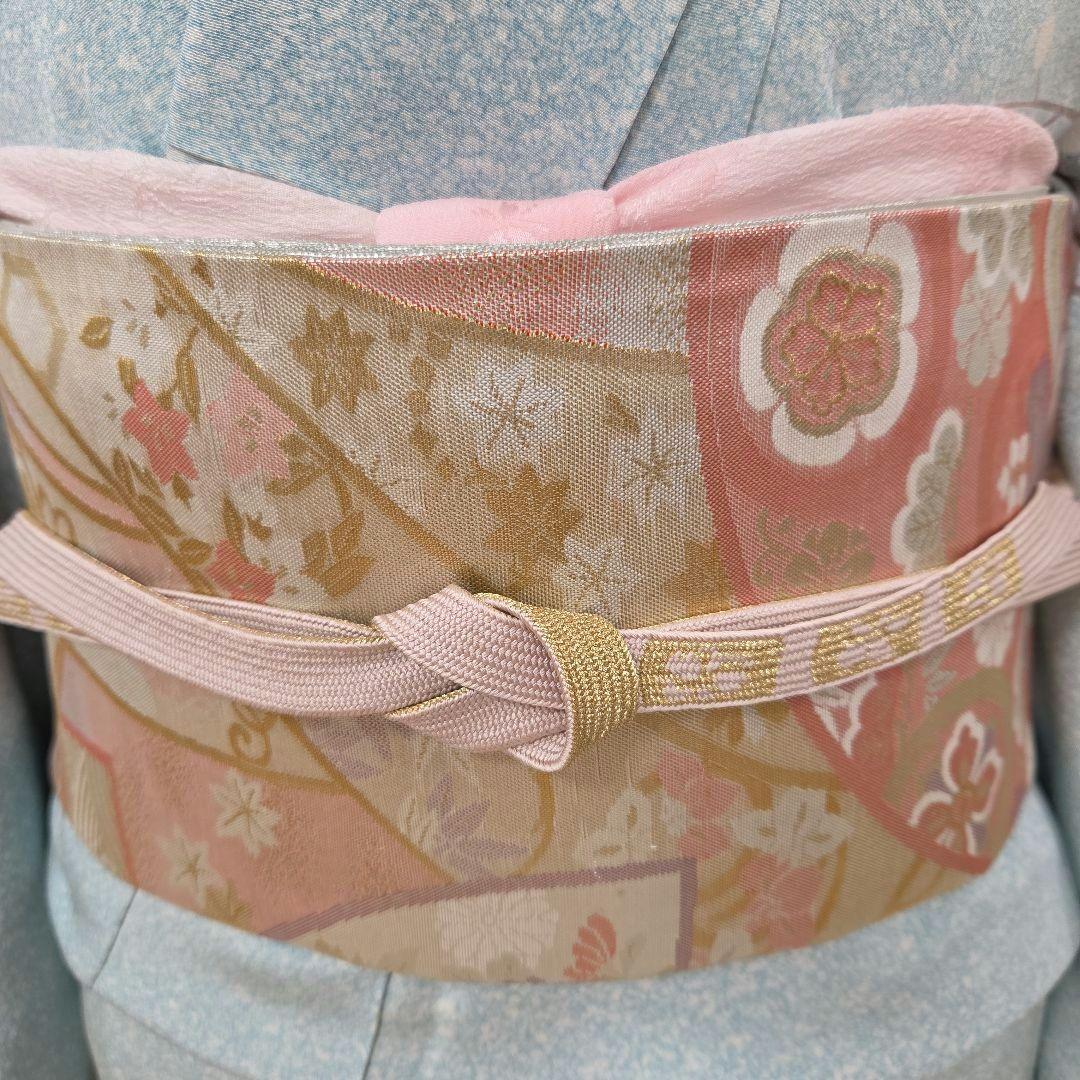 訪問着4点フルセット着物、袋帯、帯締め、帯揚げ トールサイズ対応