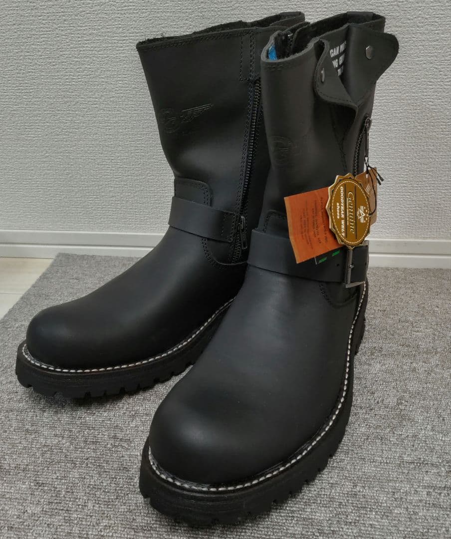 アルファインダストリーズ エンジニアブーツ 黒 26.5 - メルカリ