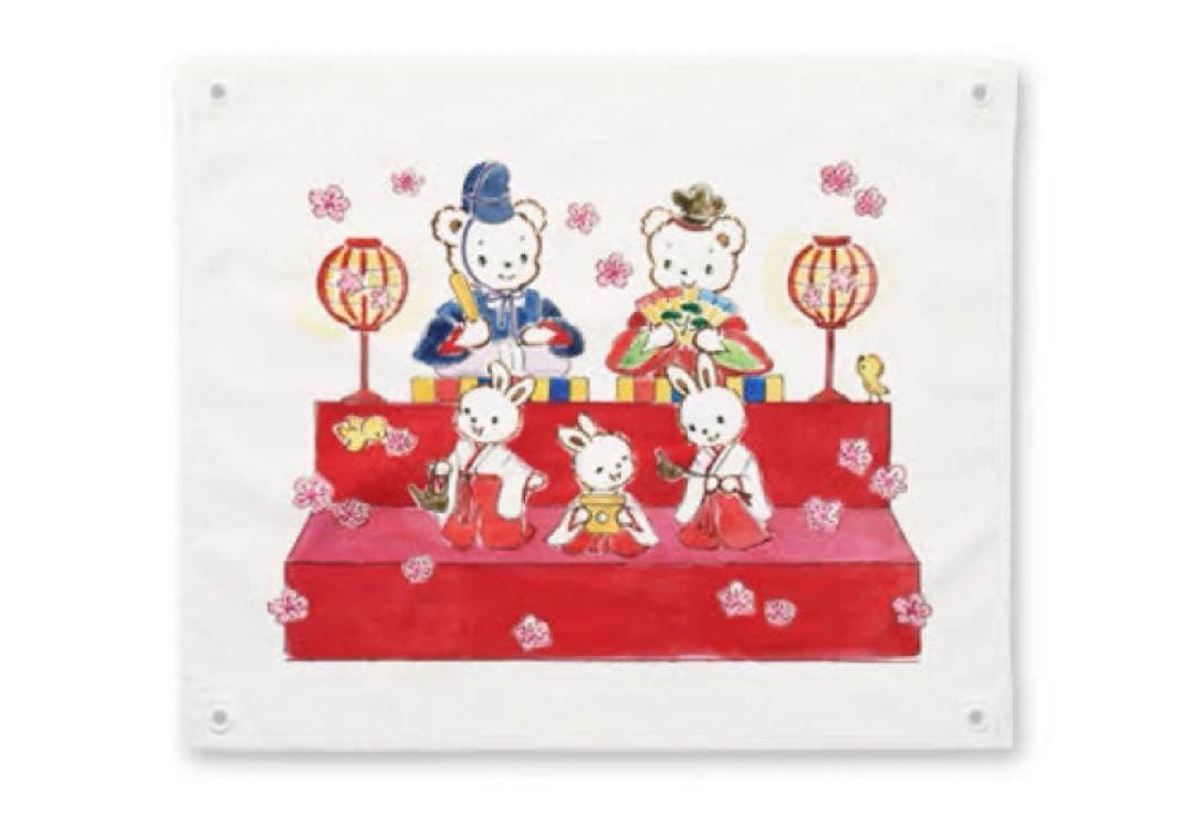 新品　ファミリア ひな祭り　タペストリー　完売品 ファミリア familiar ひな祭り ひなまつり タペストリー 壁掛け 掛軸