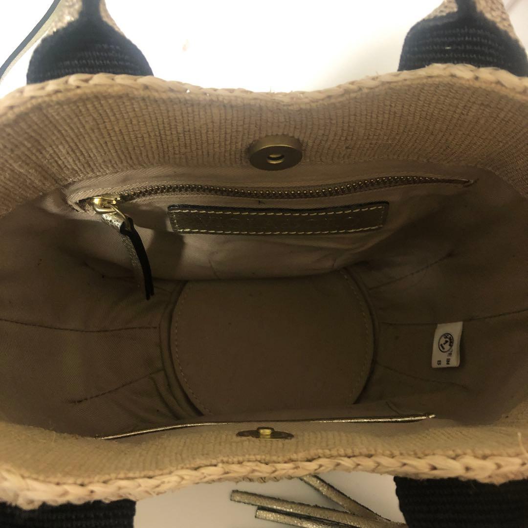 ヴィオラドーロ かごショルダーバッグ 2wayミニ ゴールド ラフィア