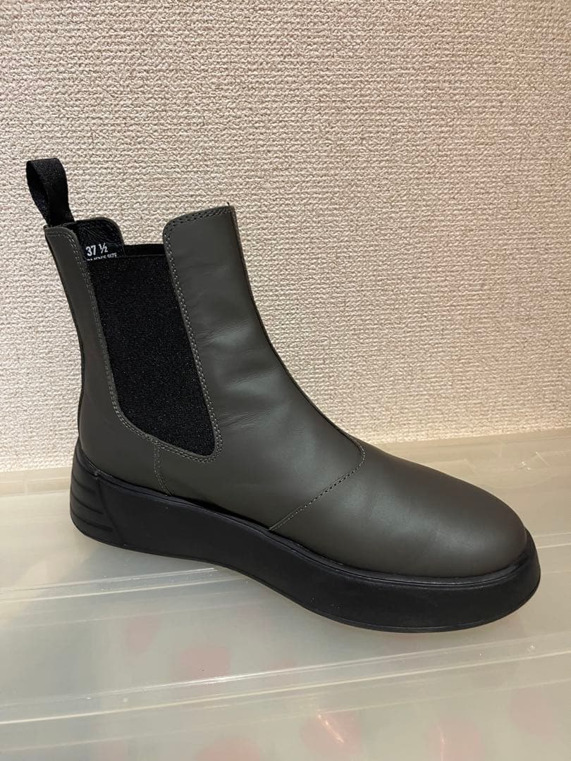 HOGAN レディース オリーブ色(グレー)サイドゴアブーツ