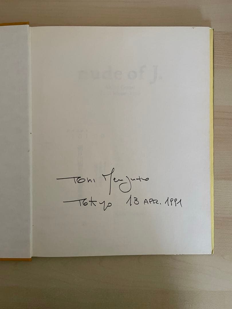 nude of J. 五味彬 トニ・メネグッツォ　サイン付き
