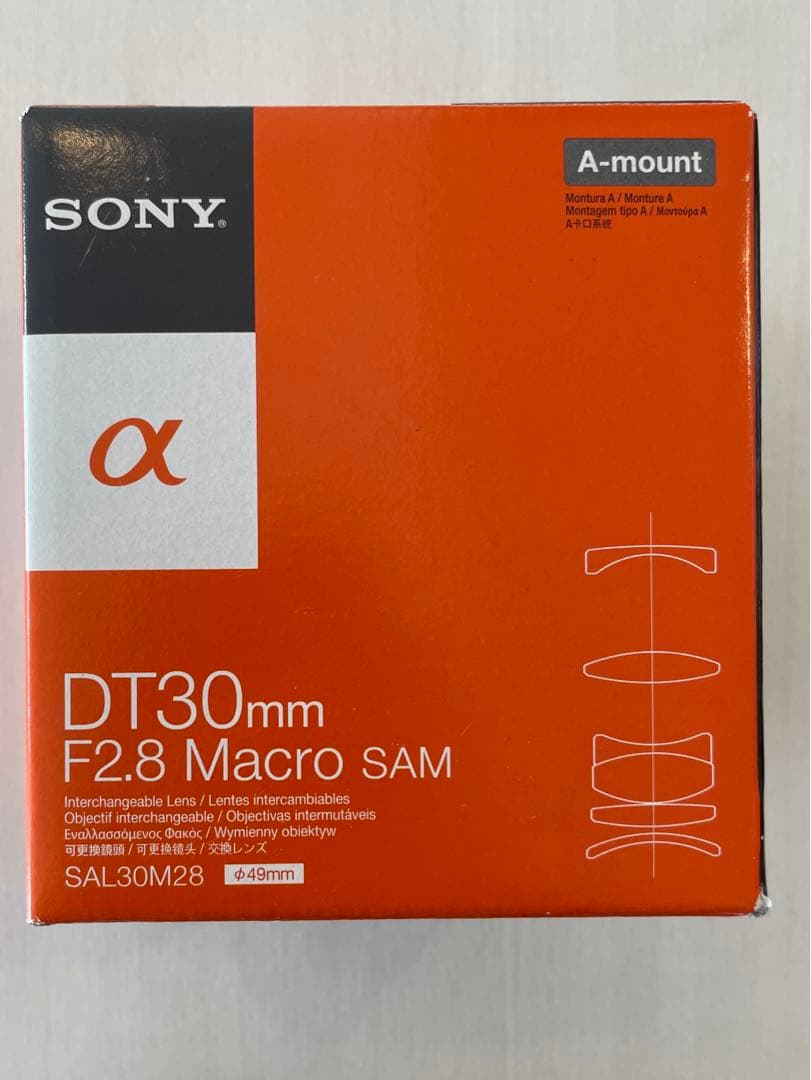 【新品未使用】DT 30mm F2.8 Macro SAM SAL30M28 Amazon.com : Sony Dt 30mm F2.8 Macro SAM Sal30m28 Lens for a Mount
