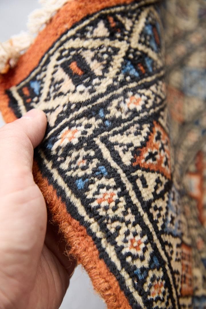 ヴィンテージラグ トライバルラグ パキスタン産（121×77cm）橙 茶