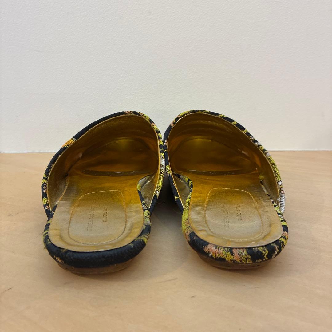 希少DRIES VAN NOTEN フラットシューズ ジャガード ミュール - メルカリ