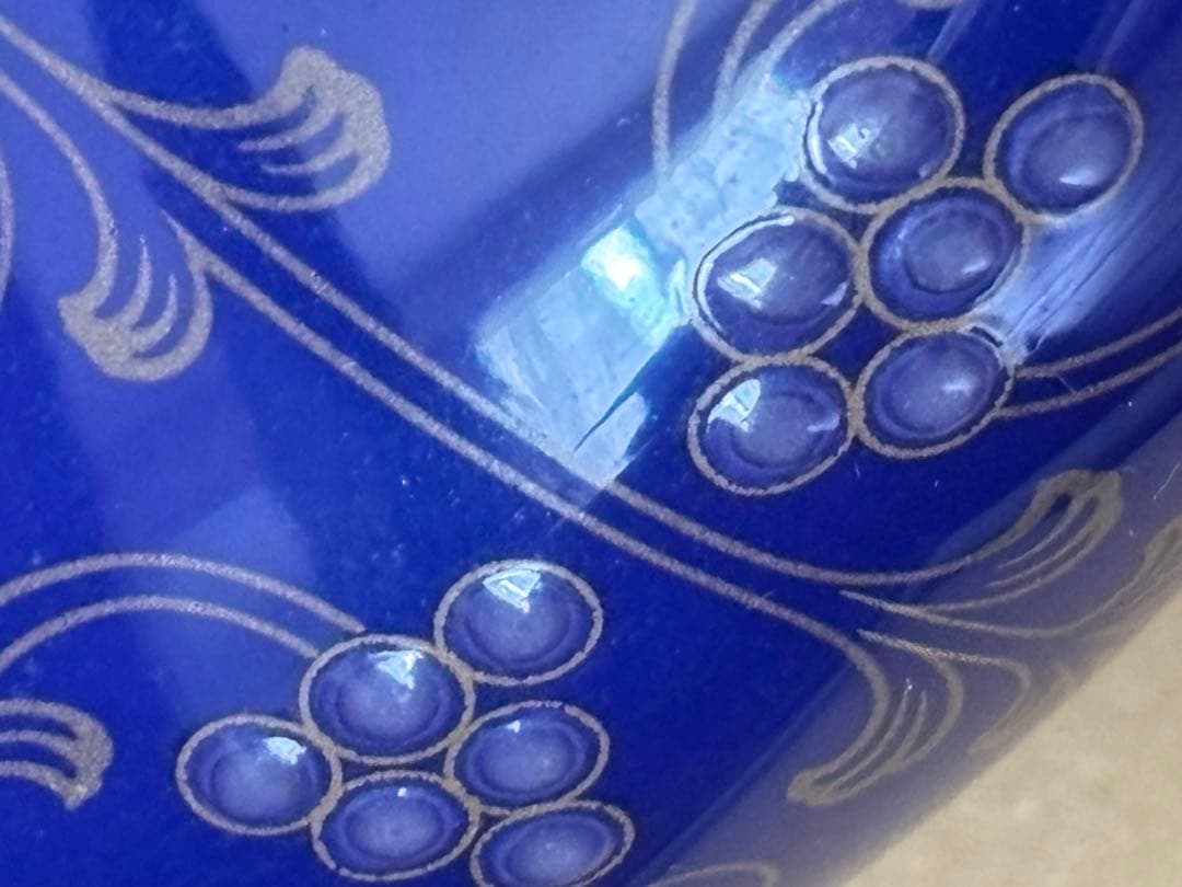 Noritake 美術品 花瓶 瑠璃金彩葡萄盛 52922 希少品 共箱付 美品