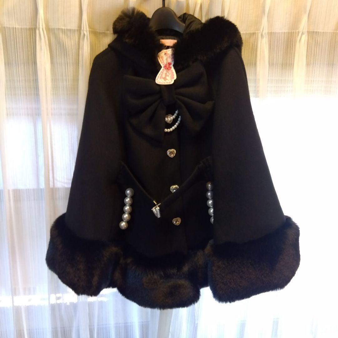 MARS ポンチョ MA*RS（アメーバーマーズ）の「リボン付きボリュームファーフード