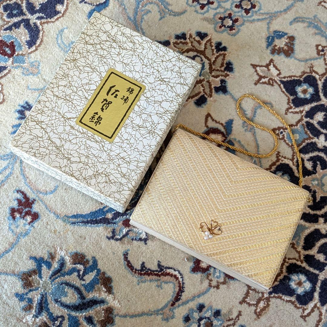 和装バッグ カクテルバッグ ミキモト本真珠 綴織 佐賀綿 新品未使用品