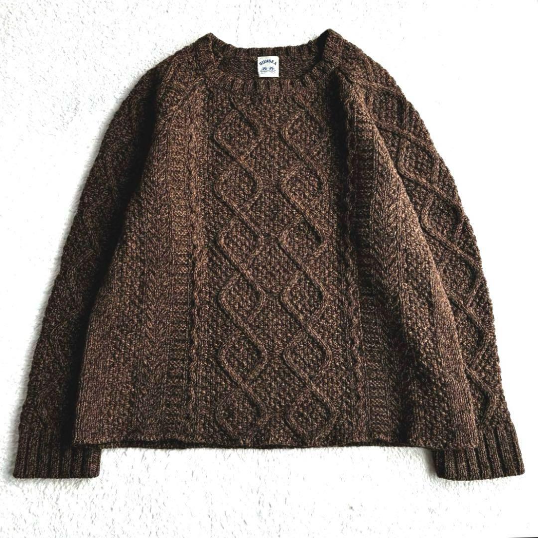 美品 サンシー SUNSEA カシミヤ混 フィッシャーマンニット ケーブルニット 美品 サンシー SUNSEA カシミヤ混 フィッシャーマンニット ケーブル
