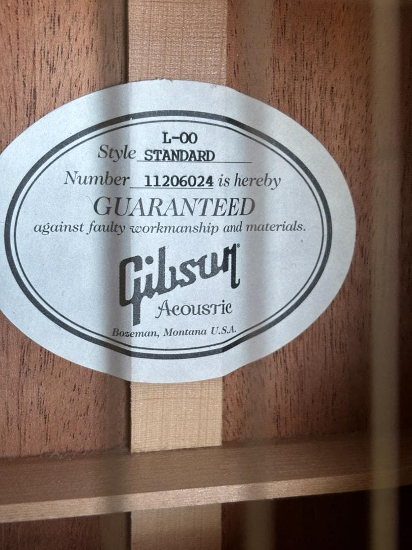 美品】Gibson L-00 Standard 2016年 純正ハードケース付 - メルカリ