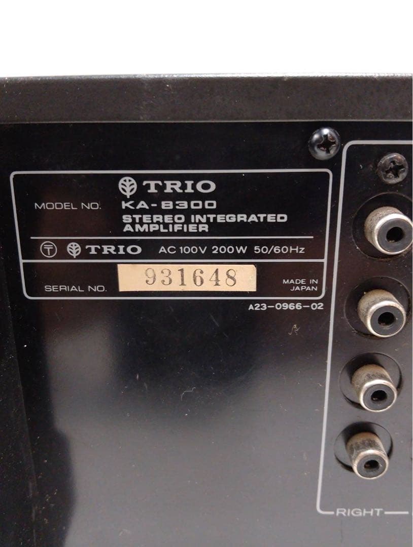 希少】TRIOトリオ KA-8300 プリメインアンプ ハイスピードDCアンプ
