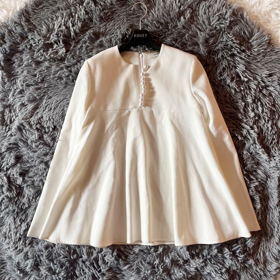 美品✨ ヨーコチャン パールAライントップス ロングスリーブ 近年 40