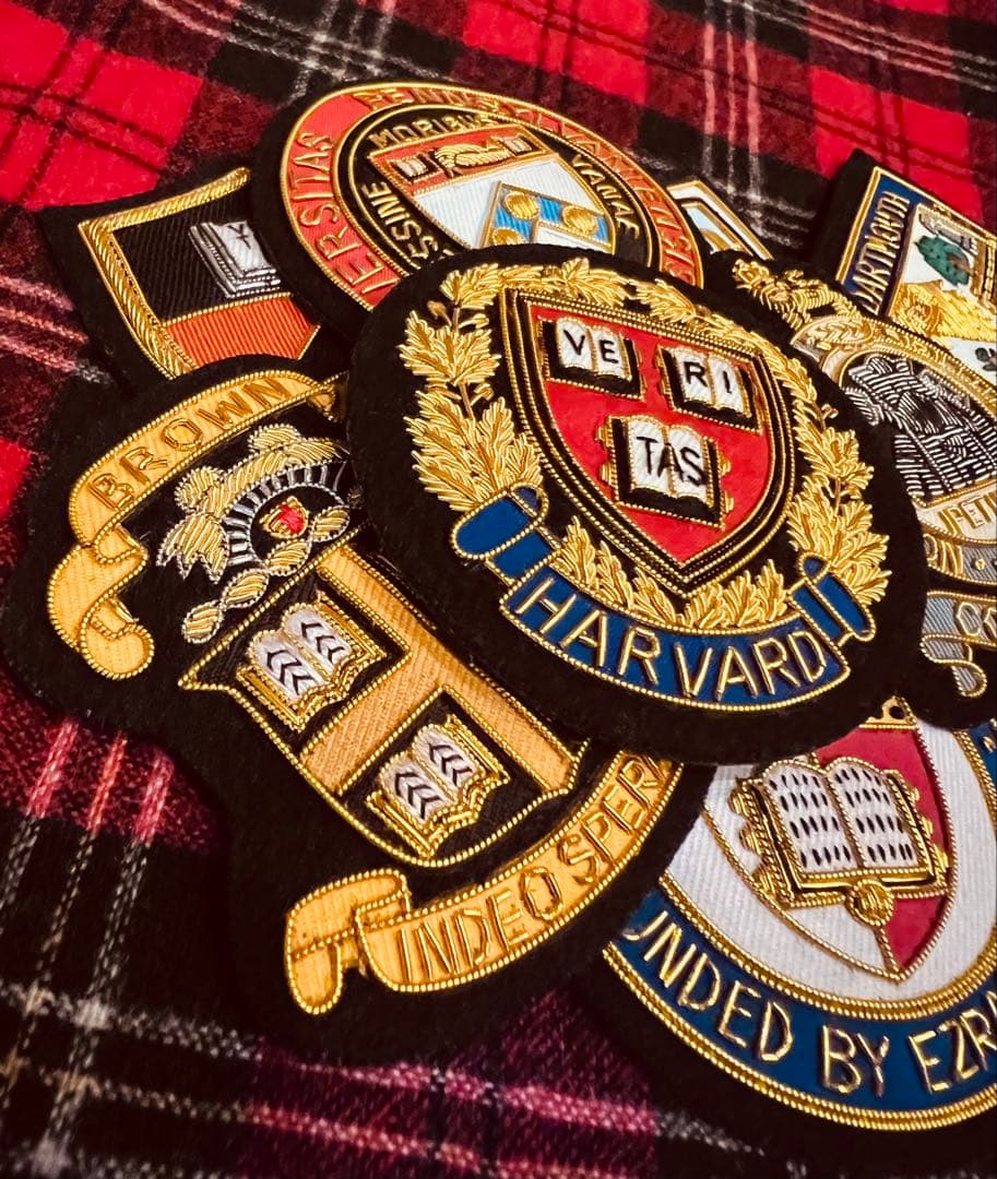 アイビーリーグ校章アメリカ東部8大学Harvardブレザーエンブレム大変