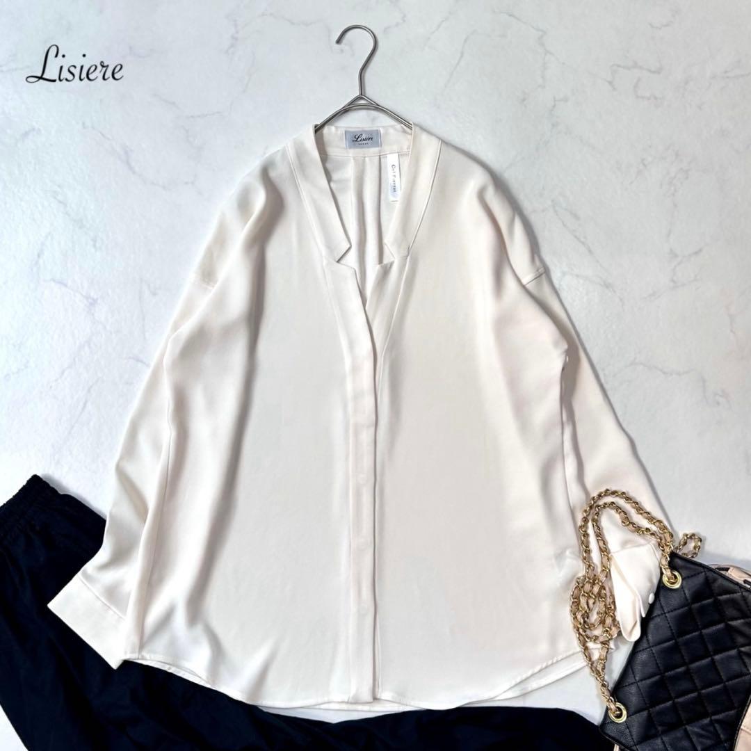 未使用級 リジエール ×コルピエロ Vネック とろみ ブラウス 定価 3.4千