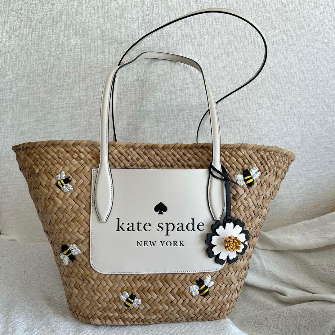 値下げ　ケイトスペード　レディース　バッグ　カゴバッグ　　ハチ ケイト・スペード 2021年夏の新作バッグ - “蜂＆カエル”のかごバッグ