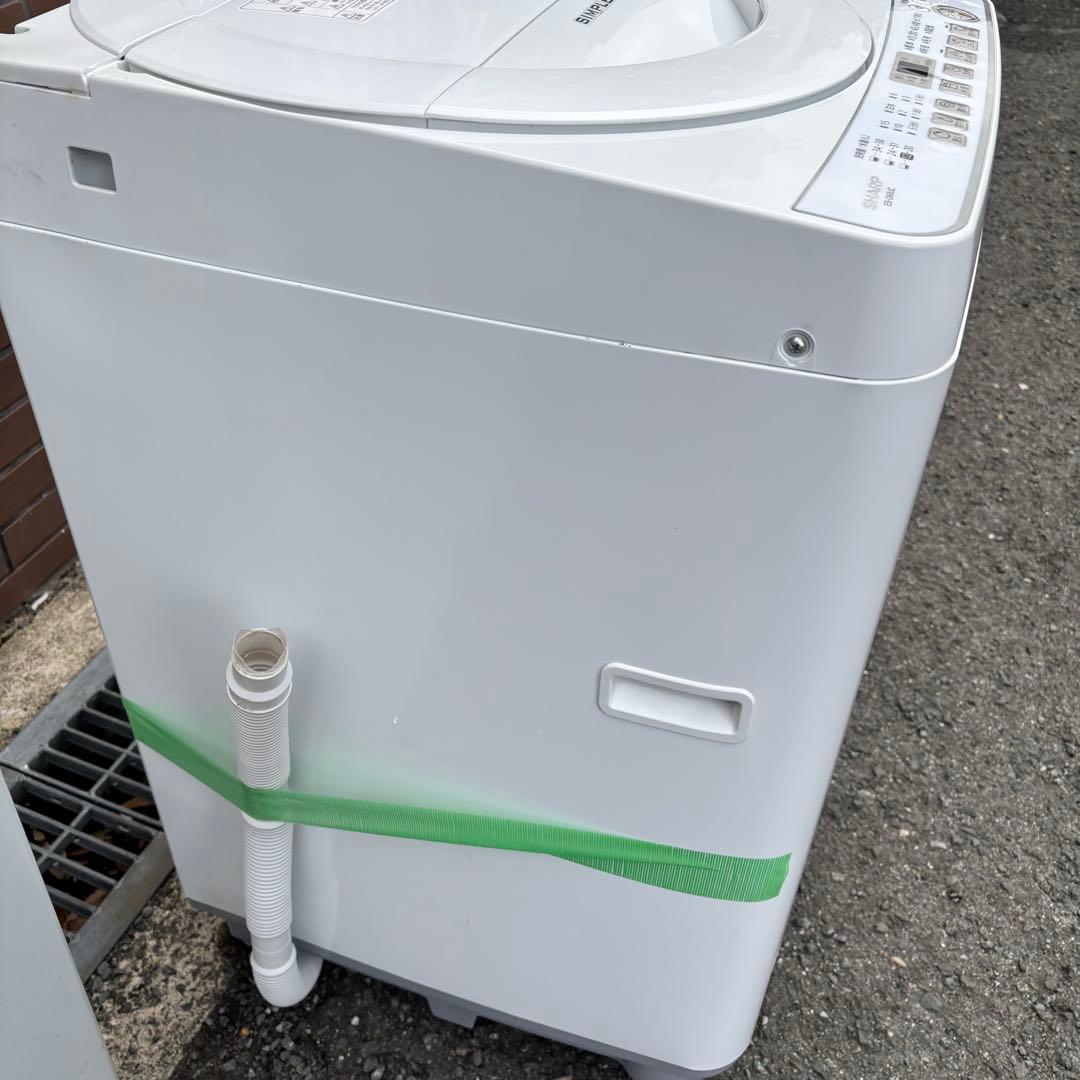 SHARP 6.0kg 全自動洗濯機 ES-G60UC-W 2019年製