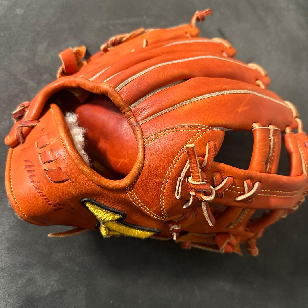 S*S様 Mizuno Pro 1170 軟式グローブ オレンジ Mizuno Pro 平裏刺繍1円 ミズノプロ 限定 軟式 グローブ グラブ 内野手