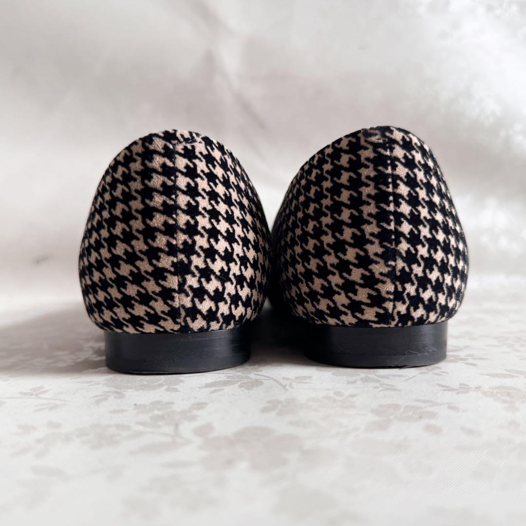 PELLICOペリーコ】フラットパンプス 千鳥格子 バックル 36.5