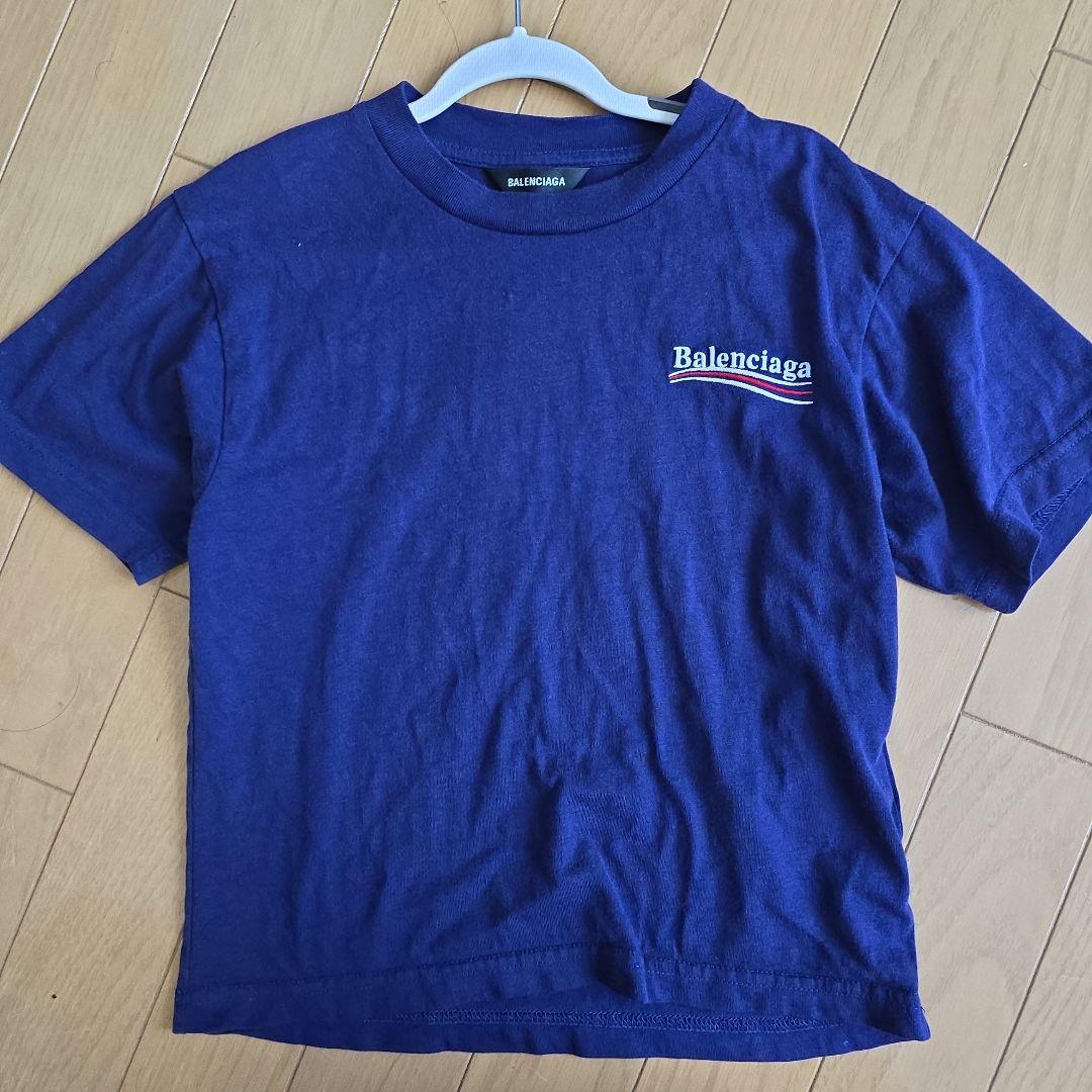 Balenciaga kids ネイビー Tシャツ 6y BALENCIAGA KIDS Logo cotton T-shirt Navy – MAISONDEFASHION.COM