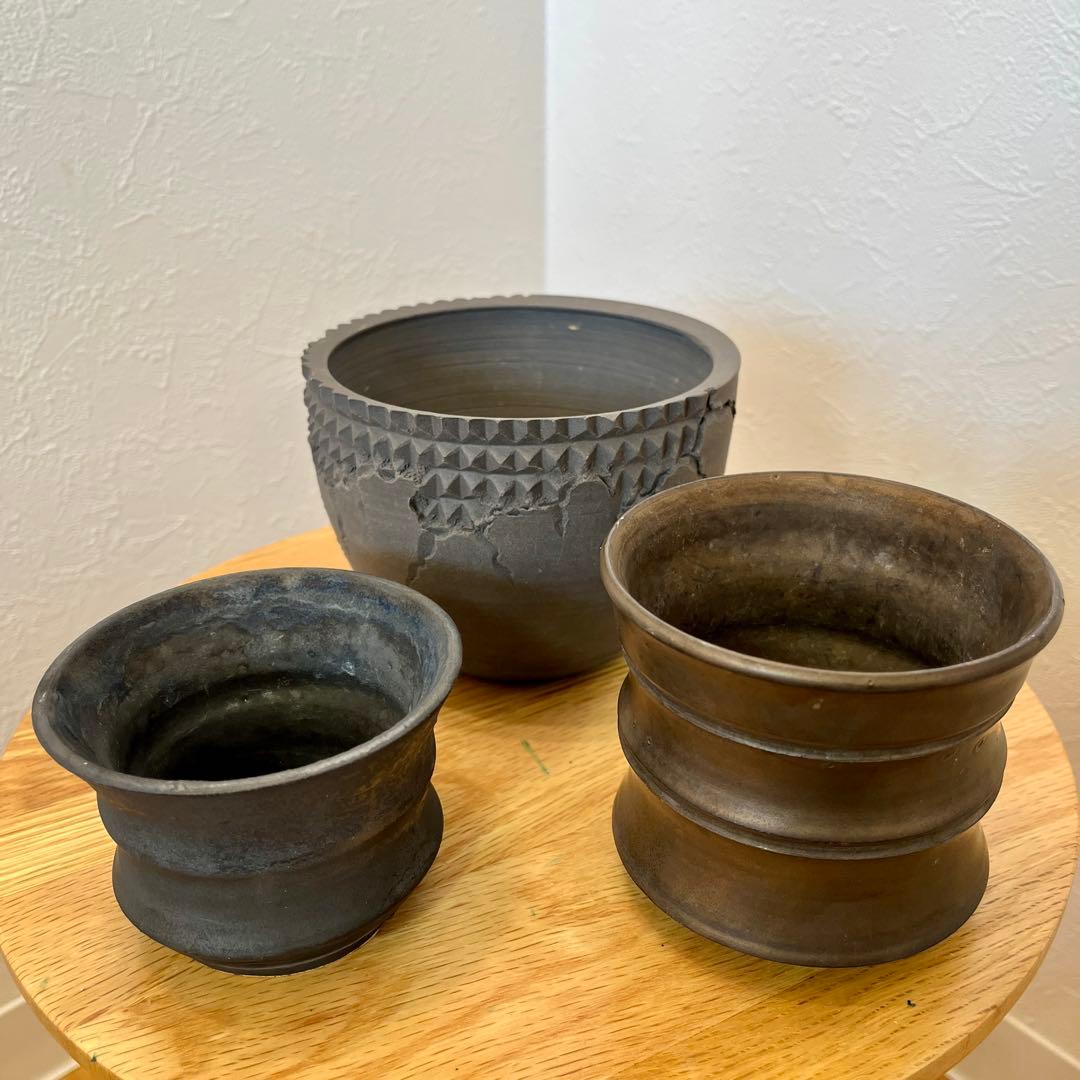 作家鉢3点＜池田佐一郎、美原良、DUNEWORKS＞ 作家鉢3点＜池田佐一郎、美原良、DUNEWORKS＞