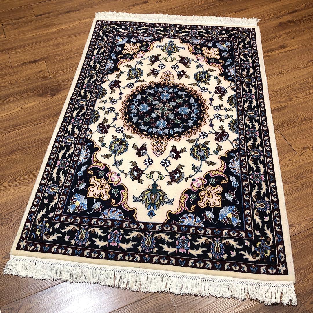 ペルシャ絨毯 ナイン産 9La No:36144 リビングサイズ - メルカリ