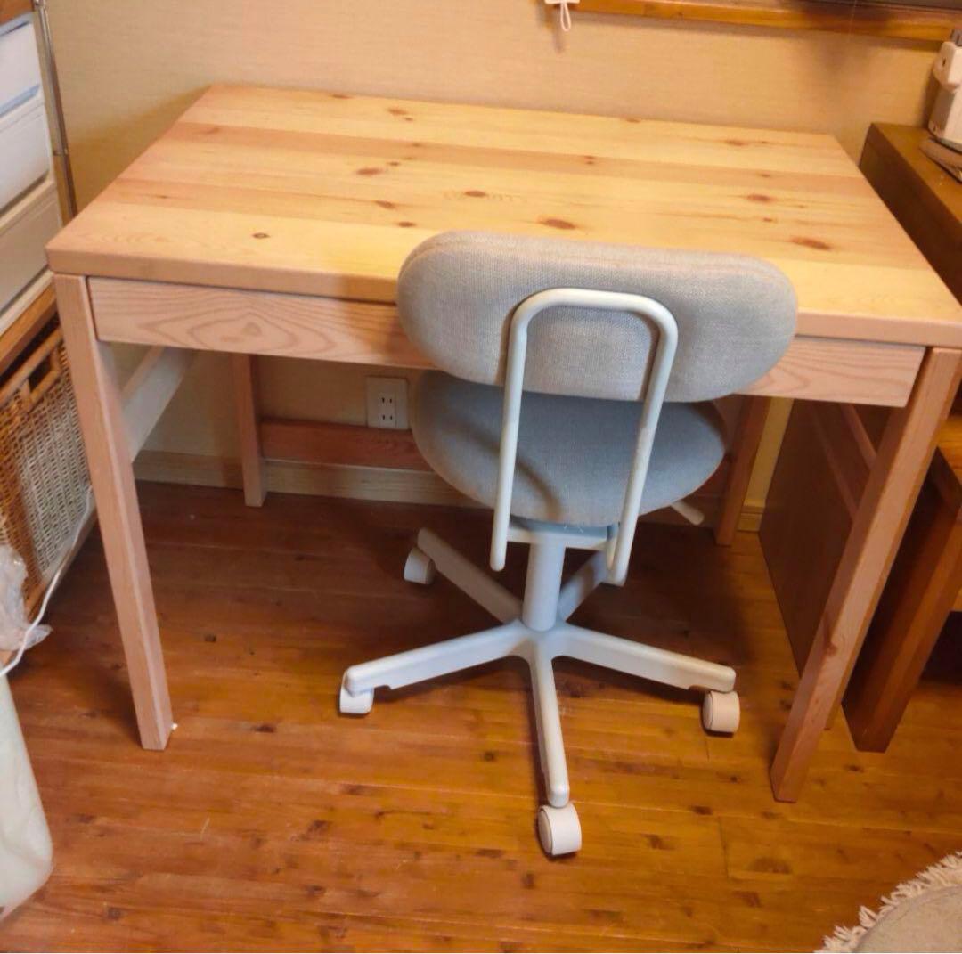 無印良品 パイン材デスク 引き出し付き パイン材デスク幅86cm | 無印良品