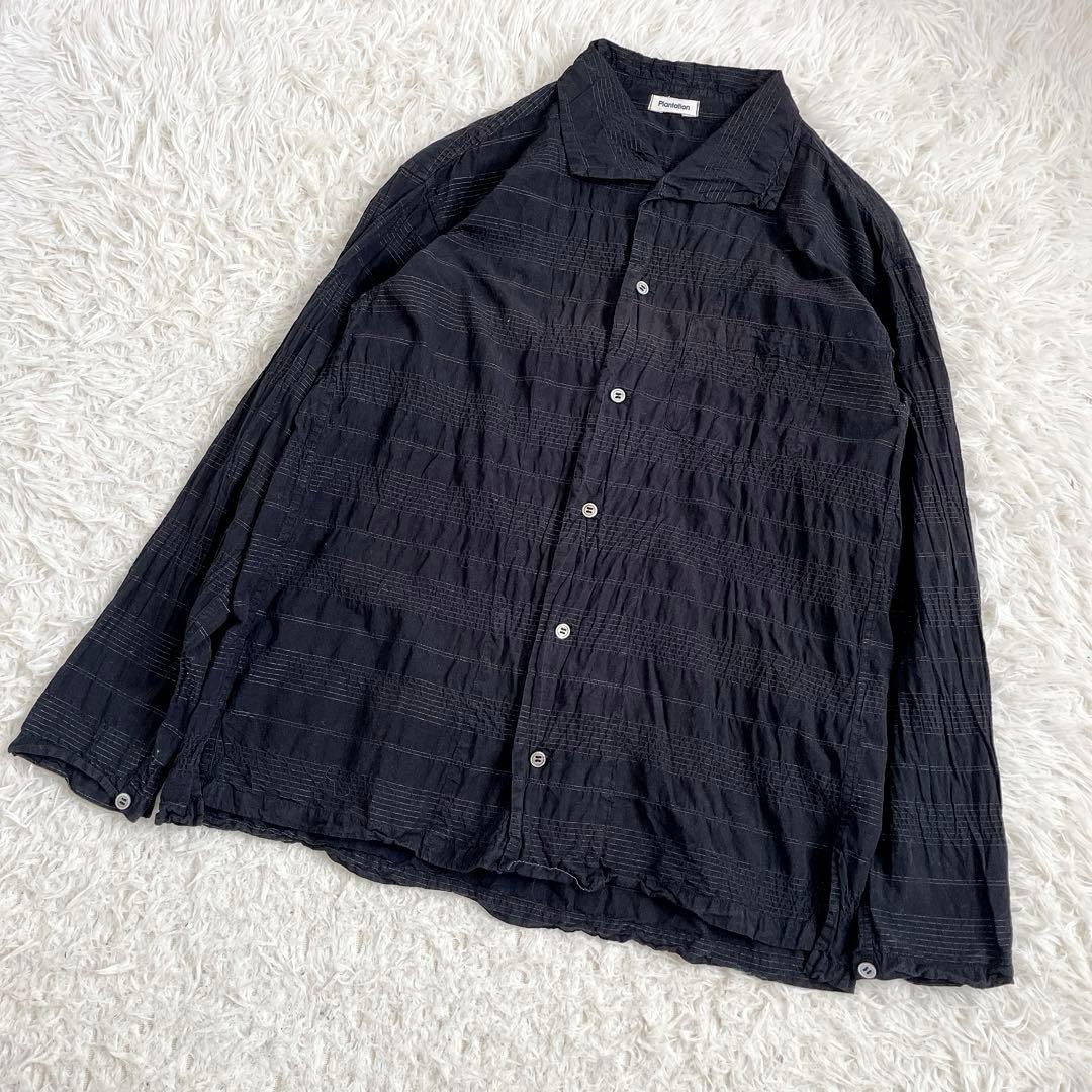 plantaion イッセイミヤケ エイネット 長袖シャツ シワ加工 90's