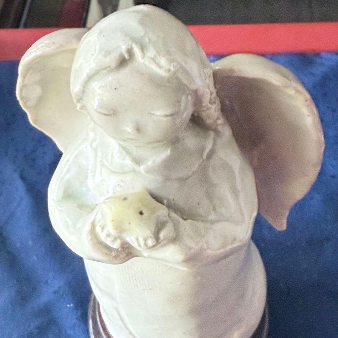 F様へ感謝お嫁入り‼️愛ある作家の最上手フィギュリン「黄色い星にいのる天使」一体