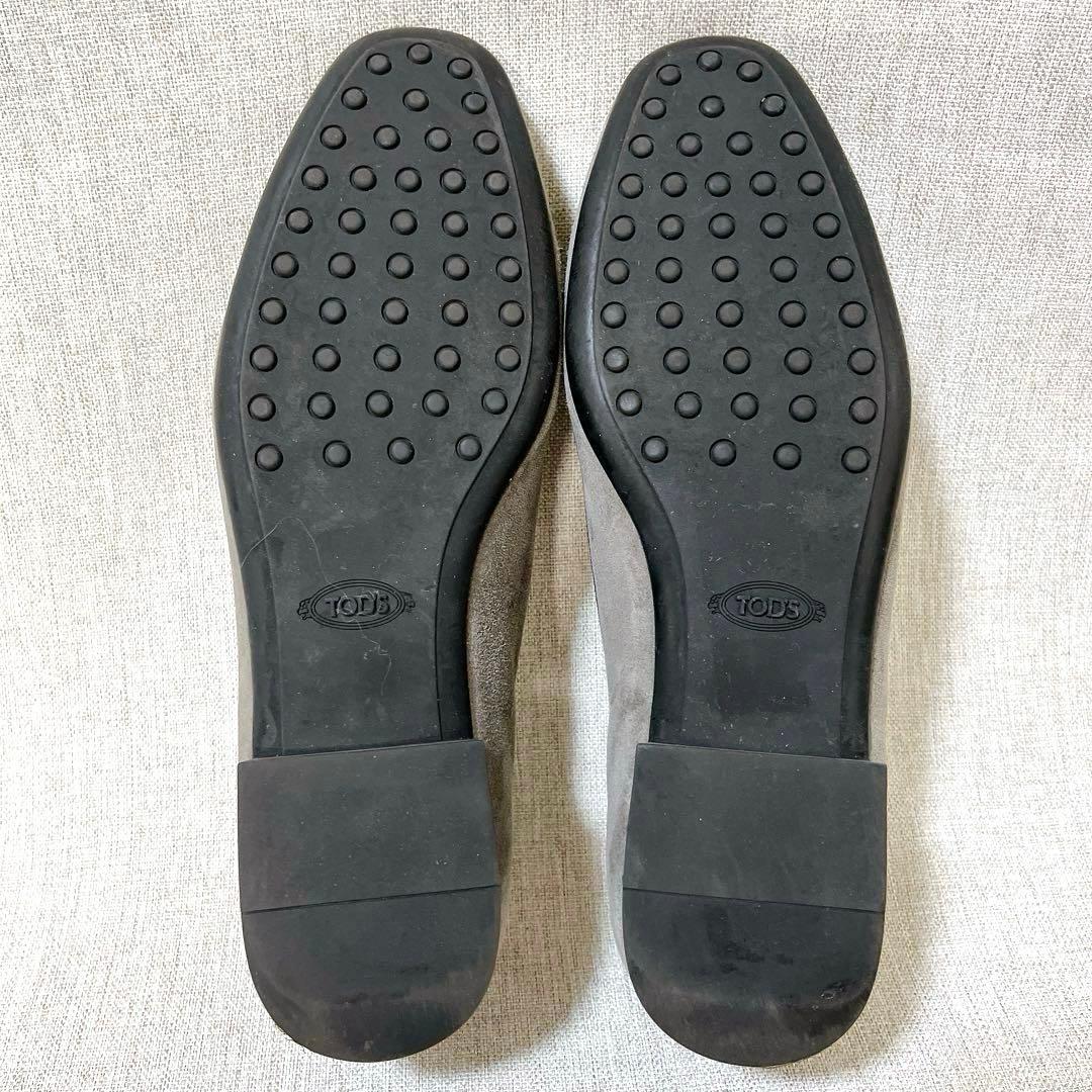 【美品】Tod's トッズ ダブルT フラットシューズ 22.5cm スエード