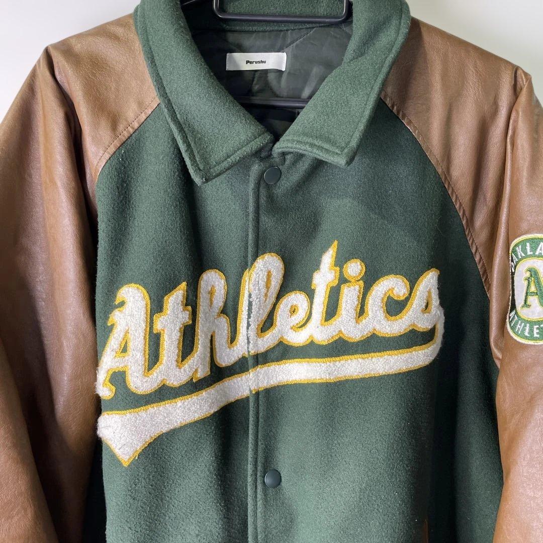 【sk/1.8/10】Perushu×MLBコラボ スタジャン Lサイズ