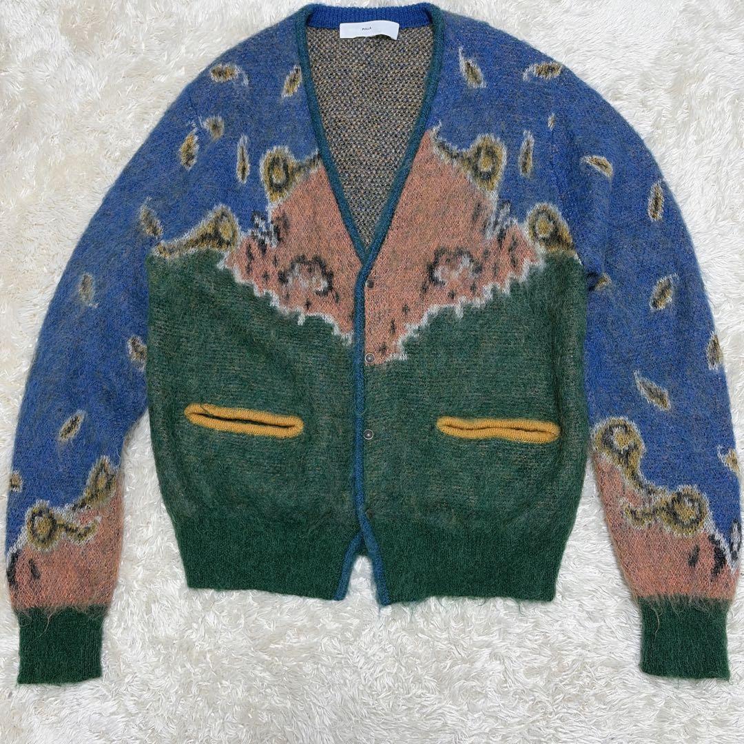 TOGA PULLA モヘア　ジャガードニット　カーディガン　総柄 TOGA PULLA(トーガプルラ)】モヘアジャガードニットカーディガン