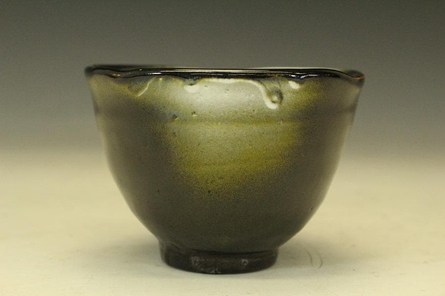 信楽焼 湯呑 冬華 高橋政男 在銘 箱入 無形文化財 未使用(メ1074