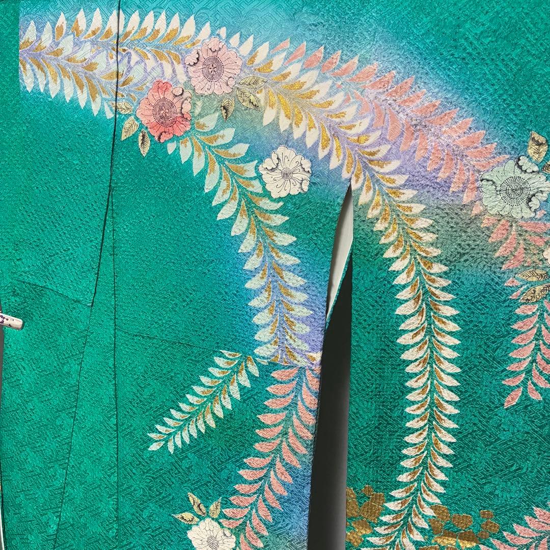 D166 振袖 藤娘きぬたや やまと誂製 総絞り 辻ヶ花 正絹 着物 袷 極美