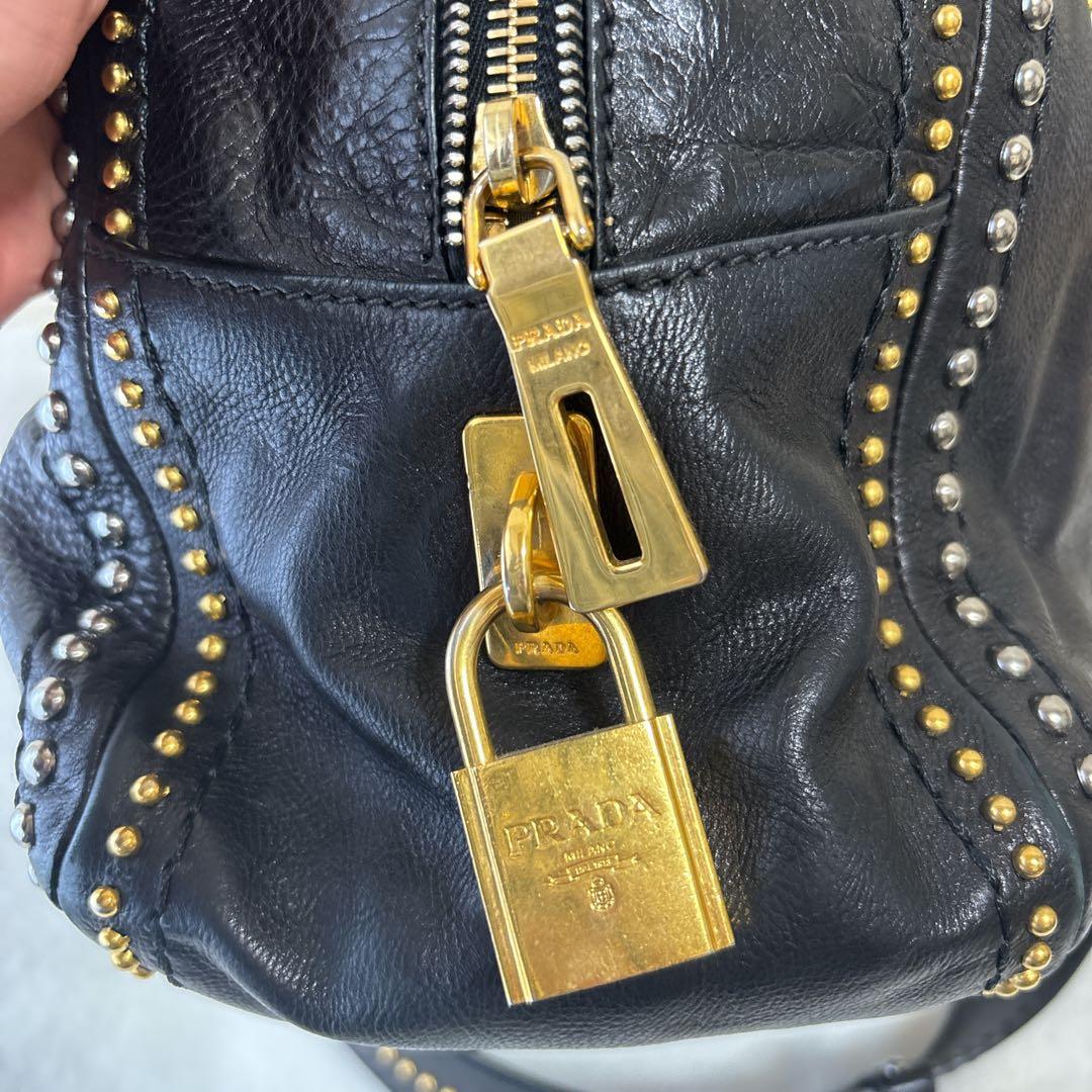 希少・極美品】プラダ スタッズ 2way ショルダーバッグ ハンドバッグ
