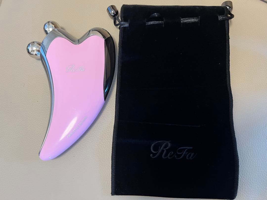 ReFa 美顔ローラー ピンク 専用ポーチ付き ReFa（リファ） リファカッサ ピンク ReFa CAXA プレート 美顔ローラー