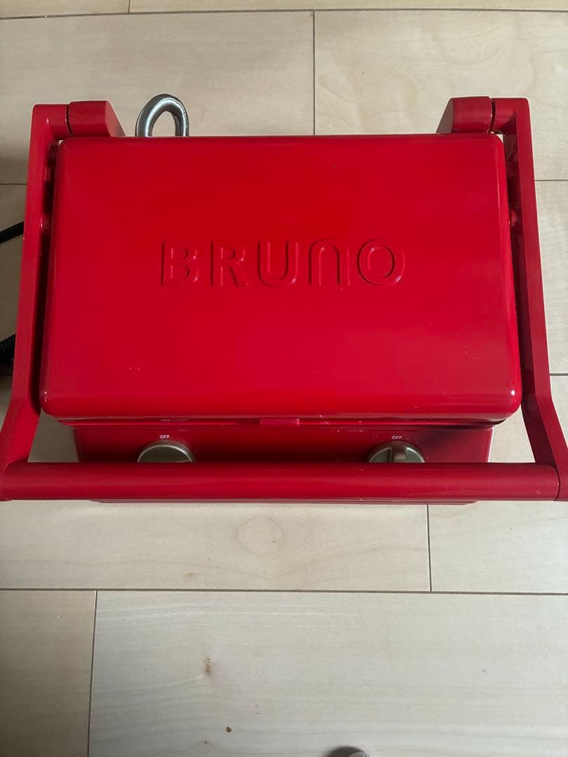 BRUNO ブルーノ グリルサンドメーカー ダブル レッド - メルカリ