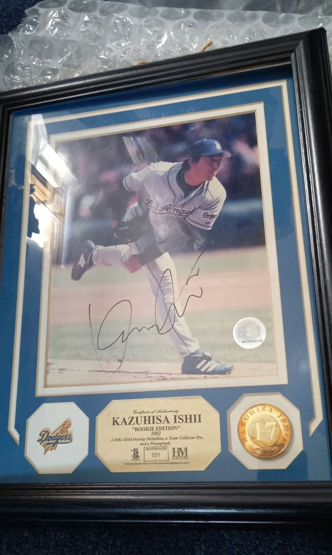 MLB、直筆サイン、石井一久、ルーキーイヤー記念パネル、限定商品