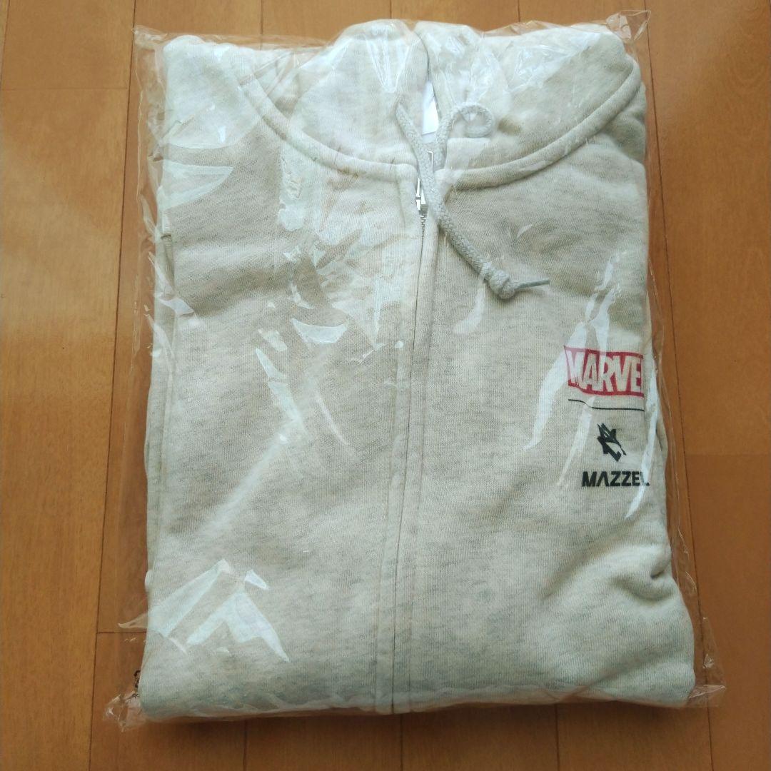 MAZZEL MARVEL ジップ パーカー フーディ Lサイズ ナチュラル - メルカリ