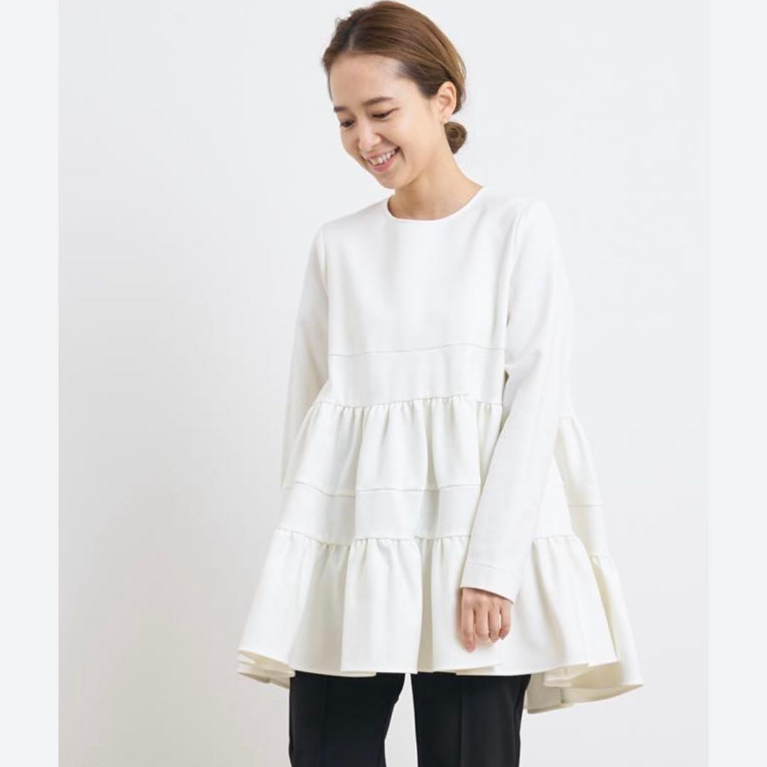 yori ぬくぬく ティアード フリルブラウス 38 - メルカリ