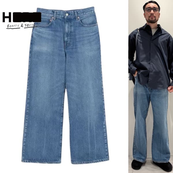 未使用タグ付 H BEAUTY&YOUTH ワイド フレア デニムパンツ L 2026年最新】H BEAUTY&YOUTH UNITED ARROWS ブーツカットデニム