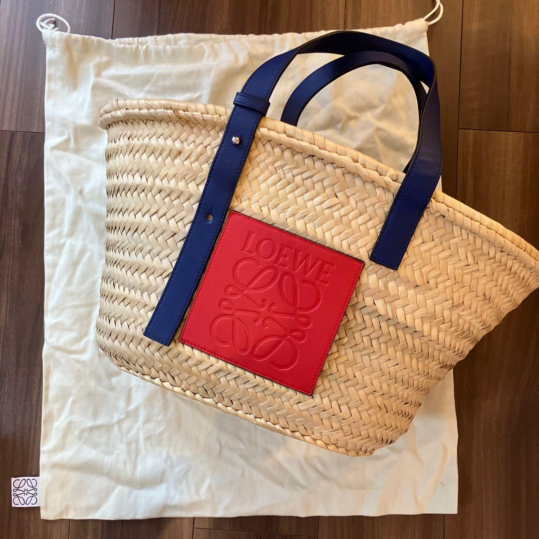 月末値下げいたします！ LOEWE かごバックMと保存袋 LOEWE（ロエベ） かごバッグ STANDARD A5 TOTE BAG スタンダード