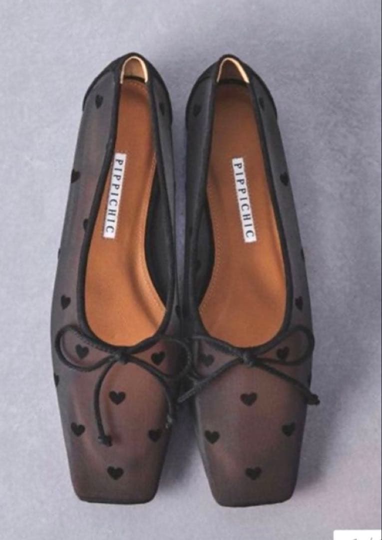 新品　＜PIPPICHIC＞ハート AMBER バレエシューズ 別注】＜PIPPICHIC＞ハート AMBER バレエシューズ