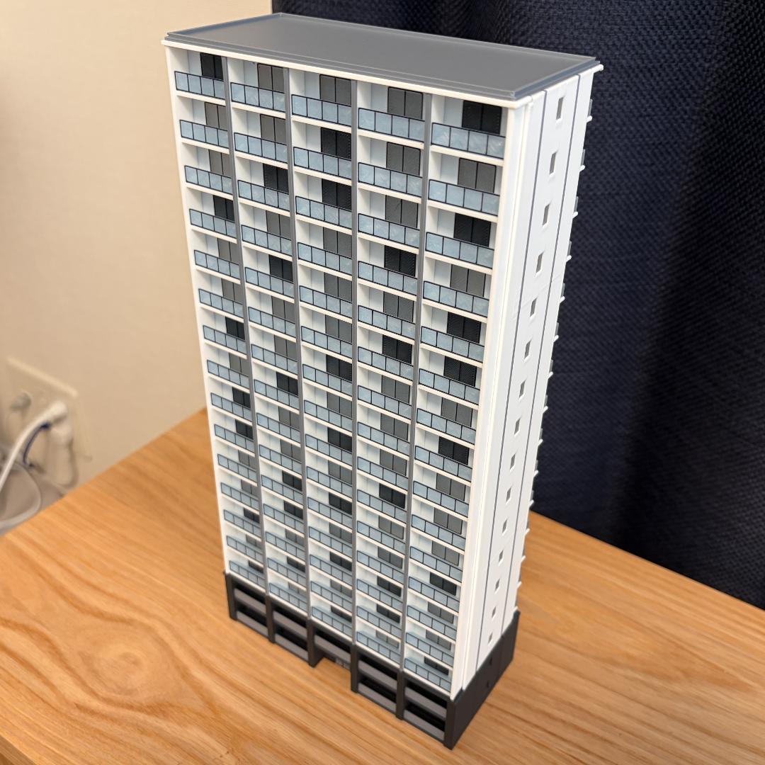 Nゲージ 都市型マンションE（完成品）模型 ストラクチャー 試作品
